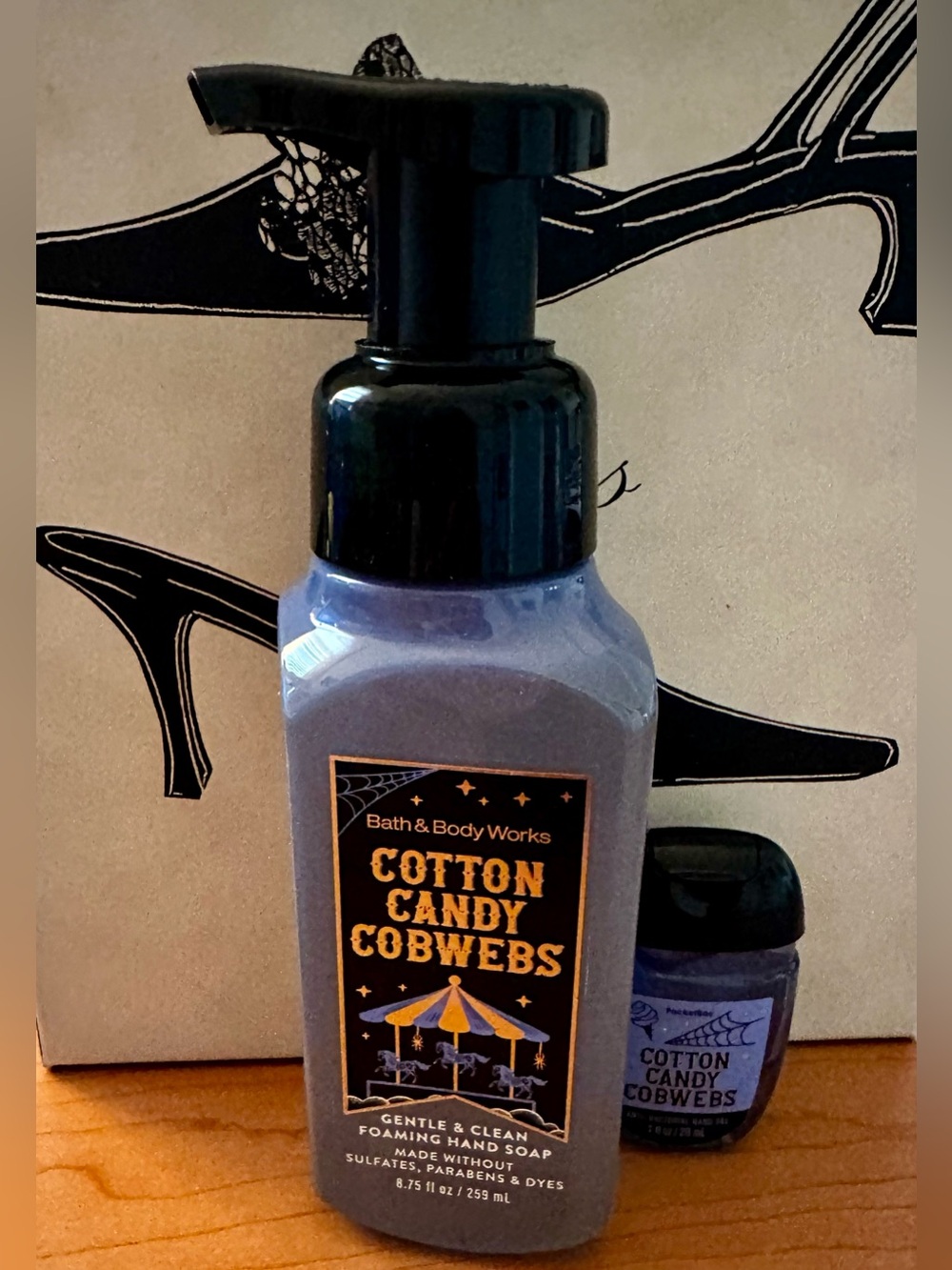 Bath & Body Works Cotton Candy Cobwebs Foaming Hand Soap & Pocketbac
